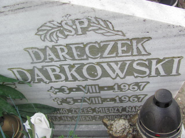 Dariusz Dąbkowski 1967 Oława - Grobonet - Wyszukiwarka osób pochowanych