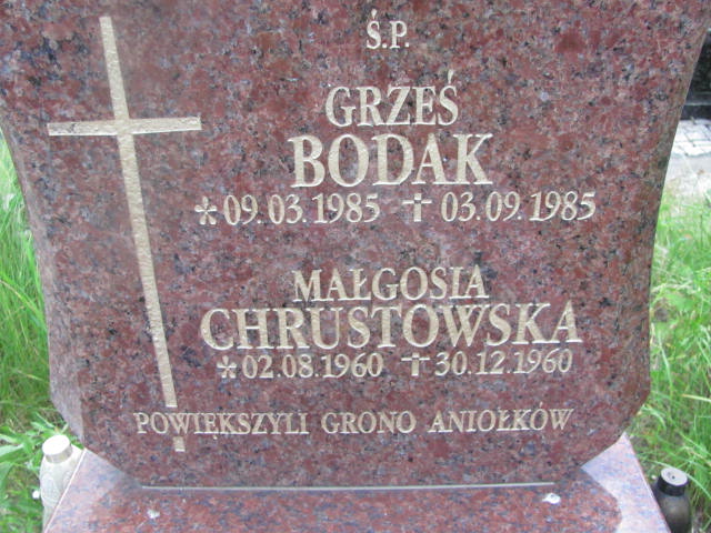 Małgorzata Chrustowska 1960 Oława - Grobonet - Wyszukiwarka osób pochowanych