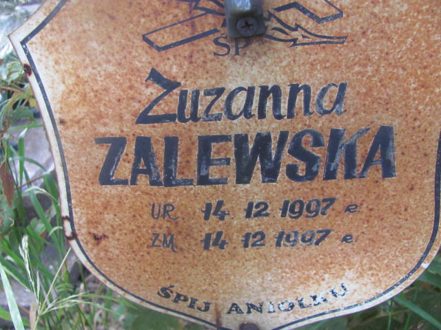Zuzanna Zalewska 1997 Oława - Grobonet - Wyszukiwarka osób pochowanych