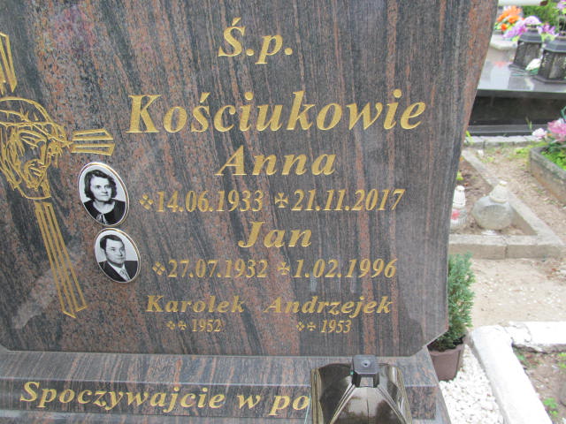 Anna Kościuk 1933 Oława - Grobonet - Wyszukiwarka osób pochowanych