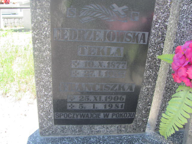 Tekla Jędrzejowska 1877 Oława - Grobonet - Wyszukiwarka osób pochowanych
