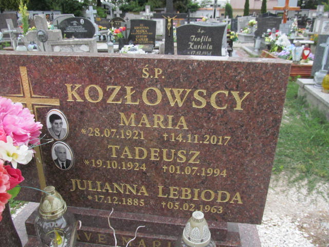 Julianna Lebioda 1885 Oława - Grobonet - Wyszukiwarka osób pochowanych