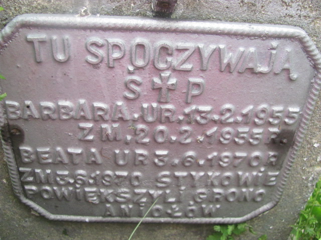 Barbara Styka 1954 Oława - Grobonet - Wyszukiwarka osób pochowanych