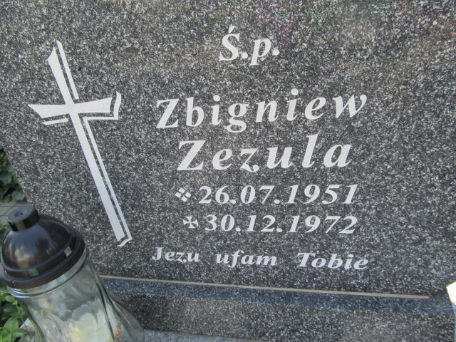 Zbigniew Zezula 1951 Oława - Grobonet - Wyszukiwarka osób pochowanych