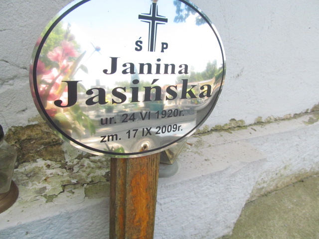 Janina Ilse Jasińska 1920 Oława - Grobonet - Wyszukiwarka osób pochowanych