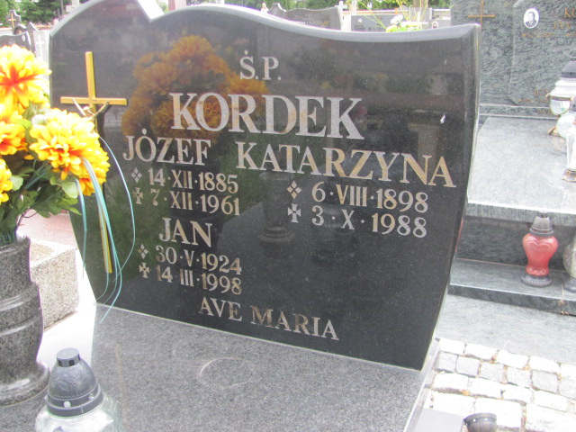 Józef Kordek 1885 Oława - Grobonet - Wyszukiwarka osób pochowanych