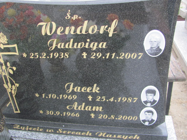 Jacek Wendorf 1969 Oława - Grobonet - Wyszukiwarka osób pochowanych