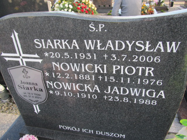Andrzej Siarka 1956 Oława - Grobonet - Wyszukiwarka osób pochowanych