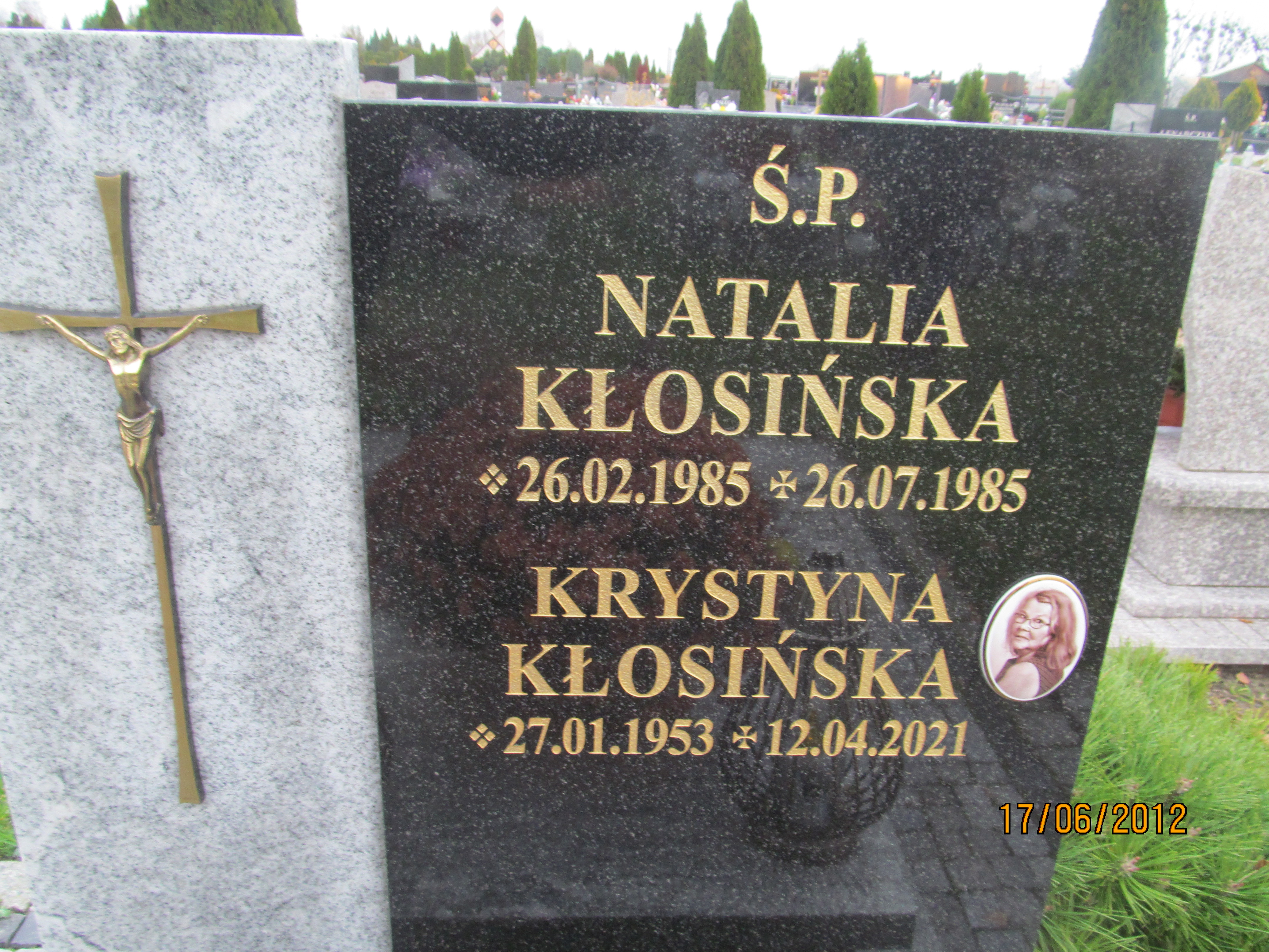 Natalia Kłosińska 1985 Oława - Grobonet - Wyszukiwarka osób pochowanych