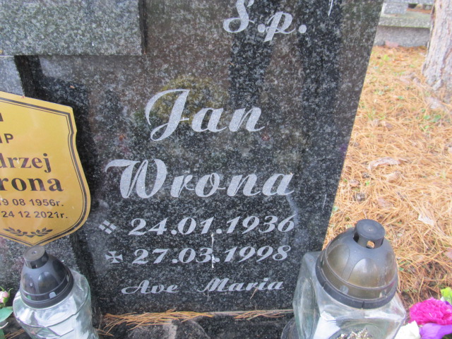 Andrzej Wrona 1956 Oława - Grobonet - Wyszukiwarka osób pochowanych