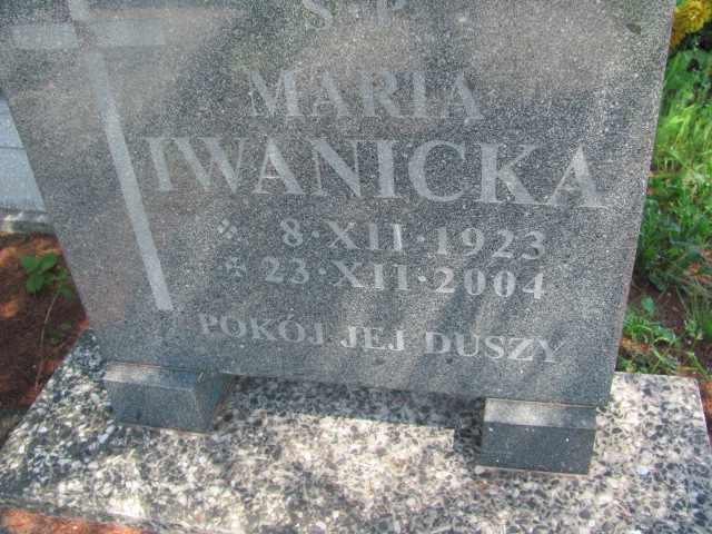 Maria Iwanicka 1923 Oława - Grobonet - Wyszukiwarka osób pochowanych