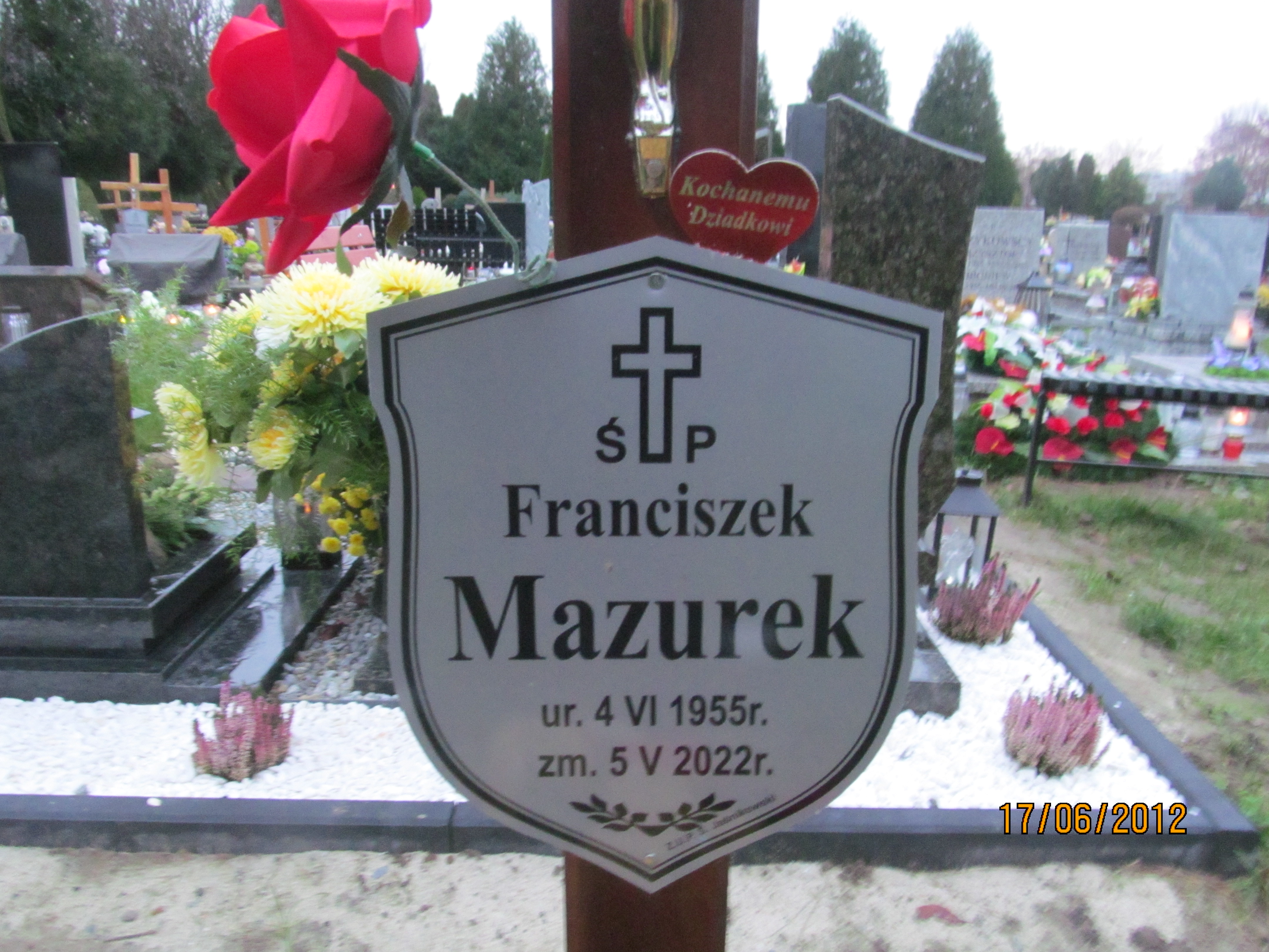 Franciszek Mazurek 1955 Oława - Grobonet - Wyszukiwarka osób pochowanych