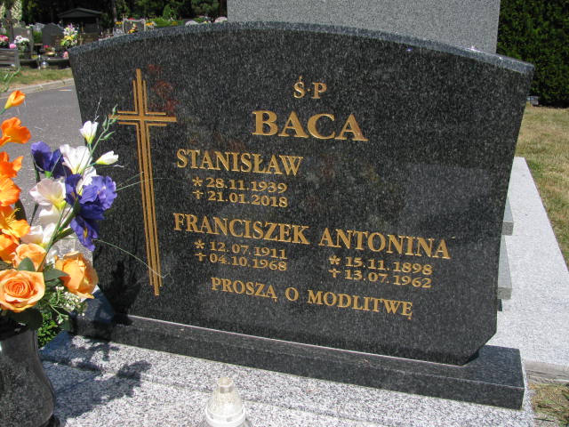 Antonina Baca 1898 Oława - Grobonet - Wyszukiwarka osób pochowanych