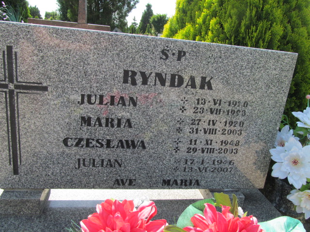 Julian Ryndak 1920 Oława - Grobonet - Wyszukiwarka osób pochowanych