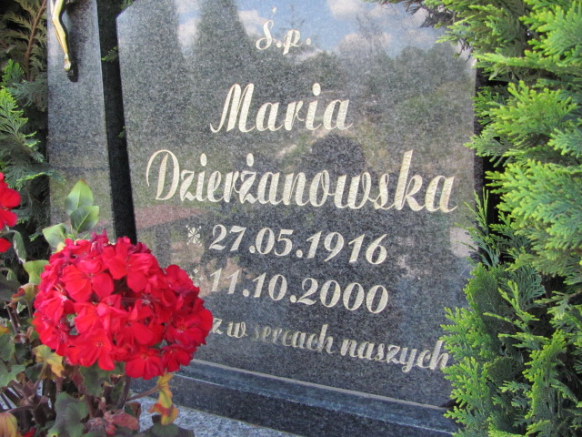 Maria Dzierżanowska 1916 Oława - Grobonet - Wyszukiwarka osób pochowanych