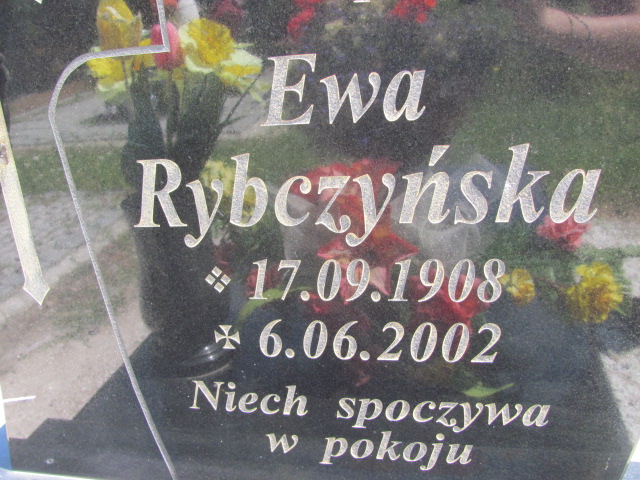 Ewa Rybczyńska 1908 Oława - Grobonet - Wyszukiwarka osób pochowanych