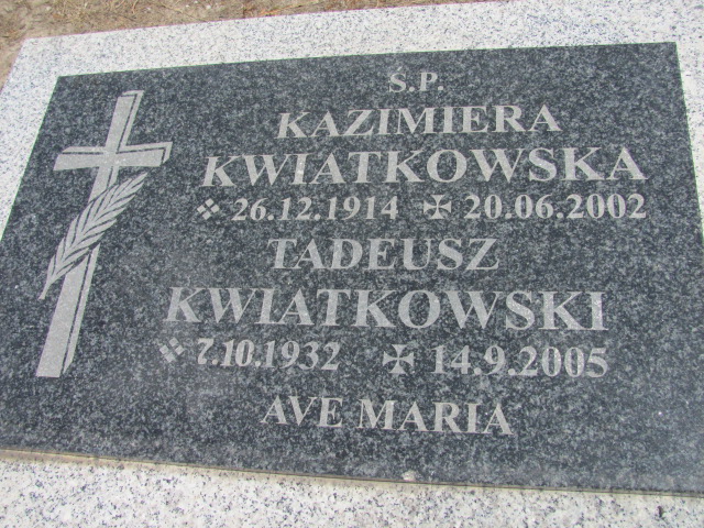 Tadeusz Kwiatkowski 1932 Oława - Grobonet - Wyszukiwarka osób pochowanych