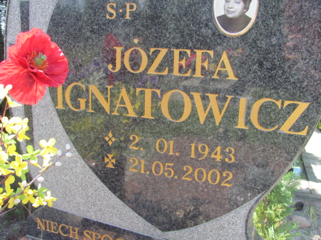 Józefa Ignatowicz 1943 Oława - Grobonet - Wyszukiwarka osób pochowanych