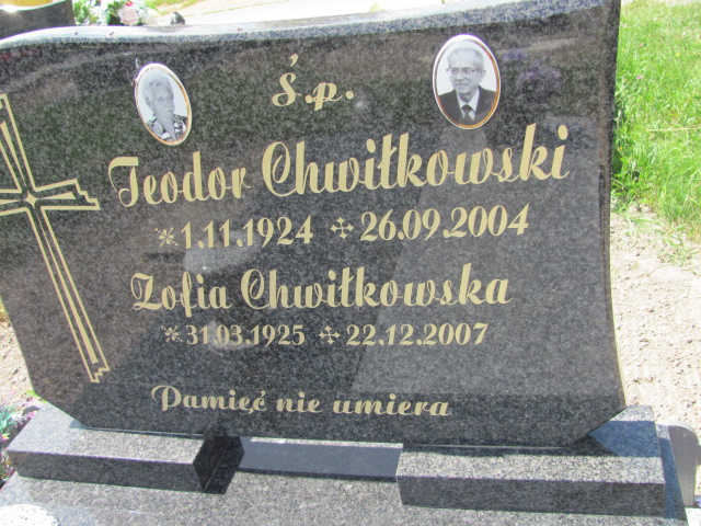 Zofia Chwiłkowska 1925 Oława - Grobonet - Wyszukiwarka osób pochowanych