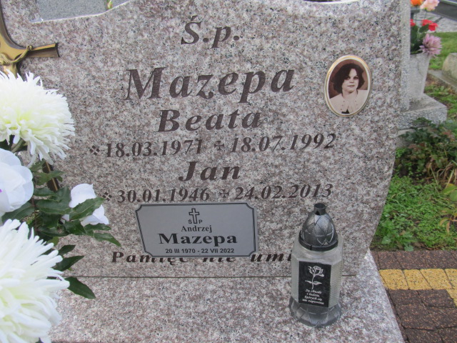 Beata Mazepa 1971 Oława - Grobonet - Wyszukiwarka osób pochowanych
