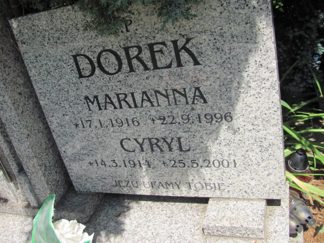 Cyryl Dorek 1914 Oława - Grobonet - Wyszukiwarka osób pochowanych