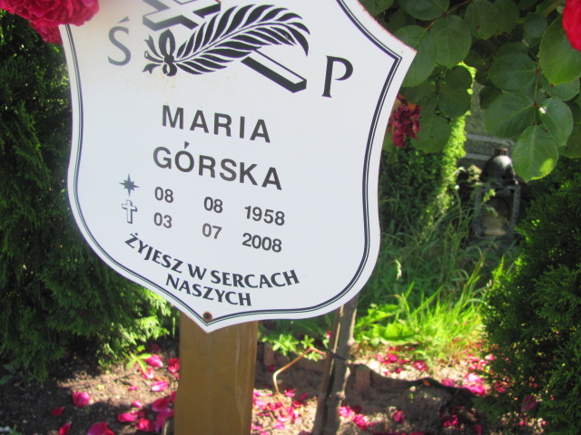 Maria Katarzyna Górska 1958 Oława - Grobonet - Wyszukiwarka osób pochowanych