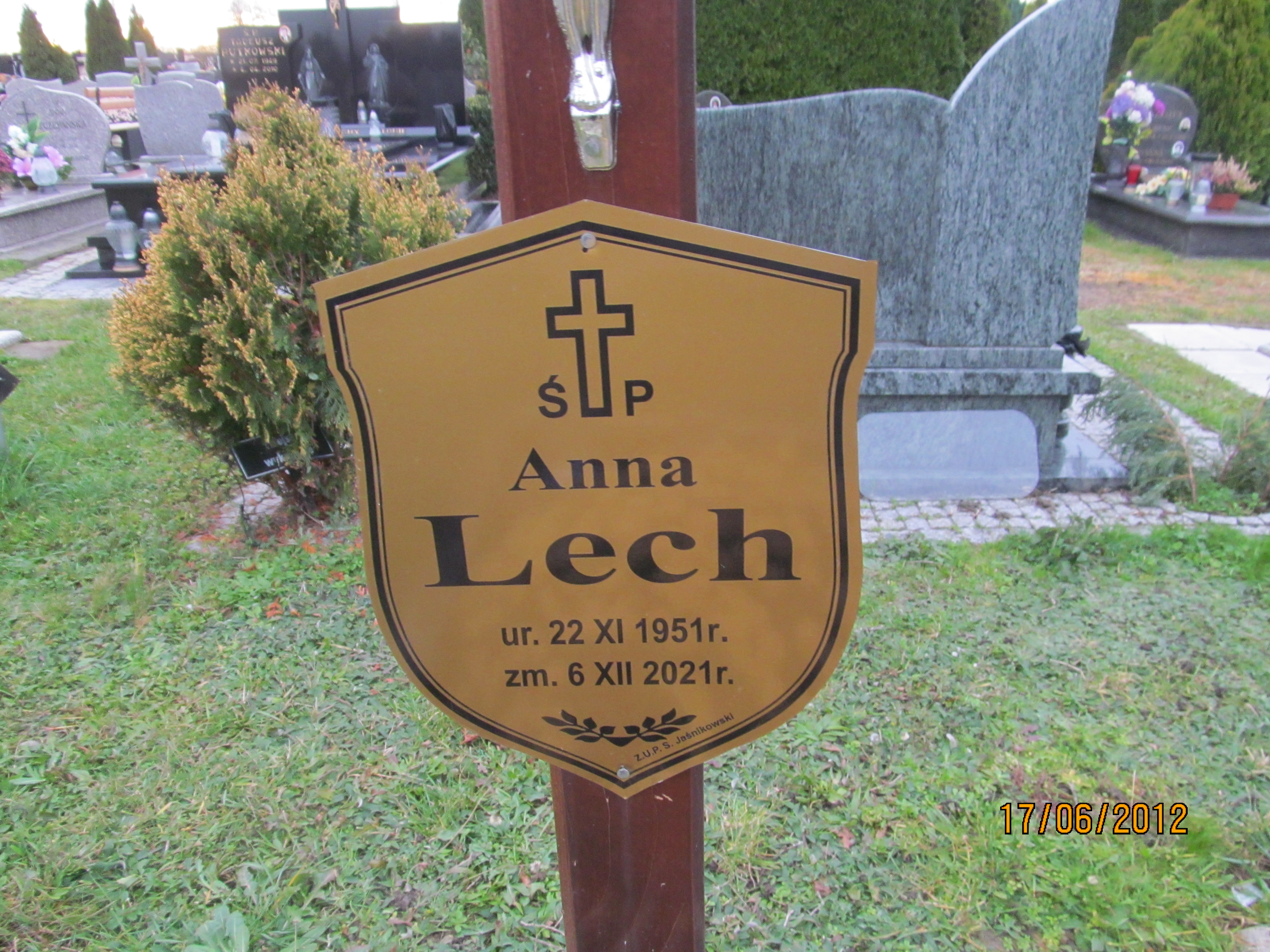 Anna Lech 1951 Oława - Grobonet - Wyszukiwarka osób pochowanych