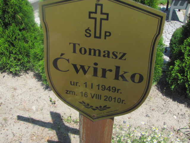 Tomasz Ćwirko 1949 Oława - Grobonet - Wyszukiwarka osób pochowanych
