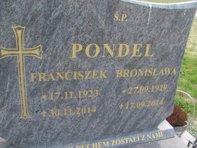 Bronisława Pondel 1929 Oława - Grobonet - Wyszukiwarka osób pochowanych