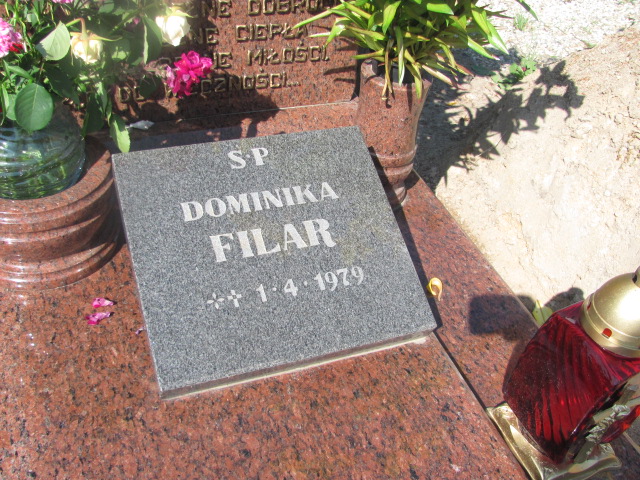 Dominika Filar 1979 Oława - Grobonet - Wyszukiwarka osób pochowanych